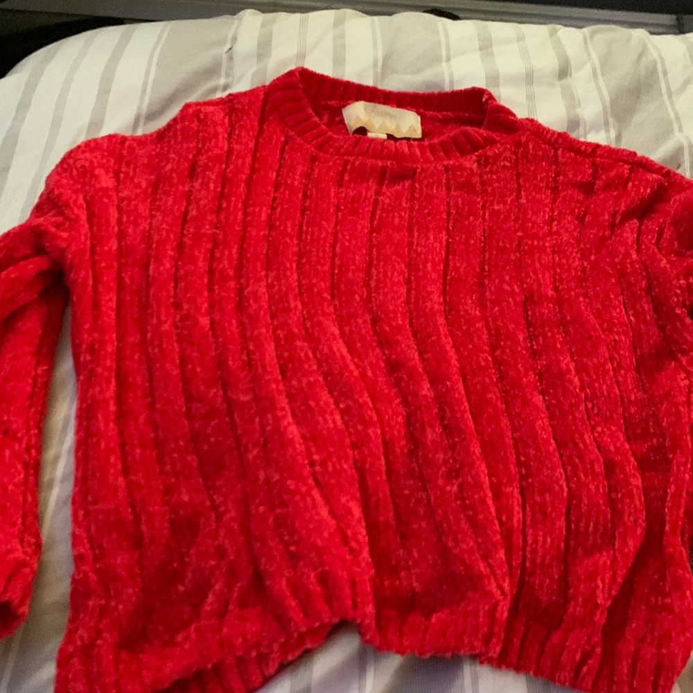 Overzied cozy red sweater